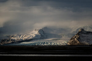 Mountains and glaciers on the south coast of Iceland