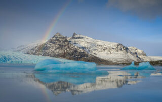 Iceland rainbow lagoon