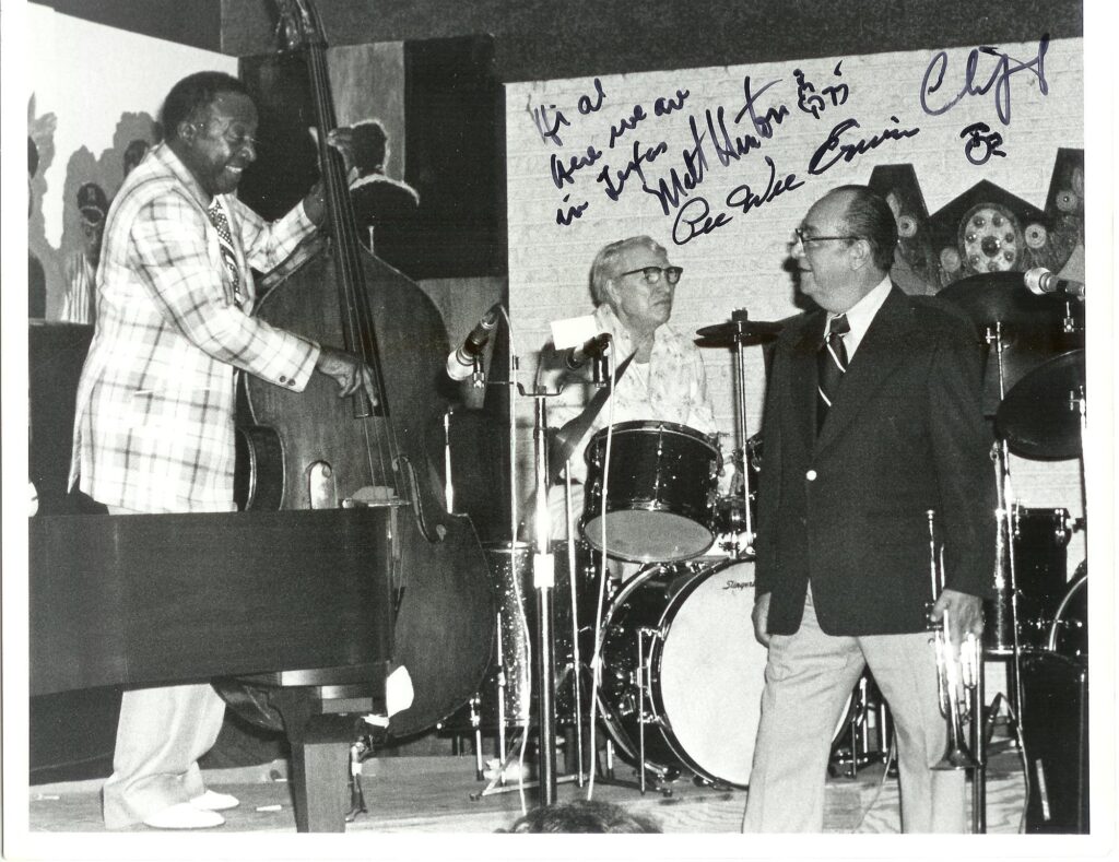 Pee Wee with the great Milt Hinton(Bass) and Cliff Lehman (drums)